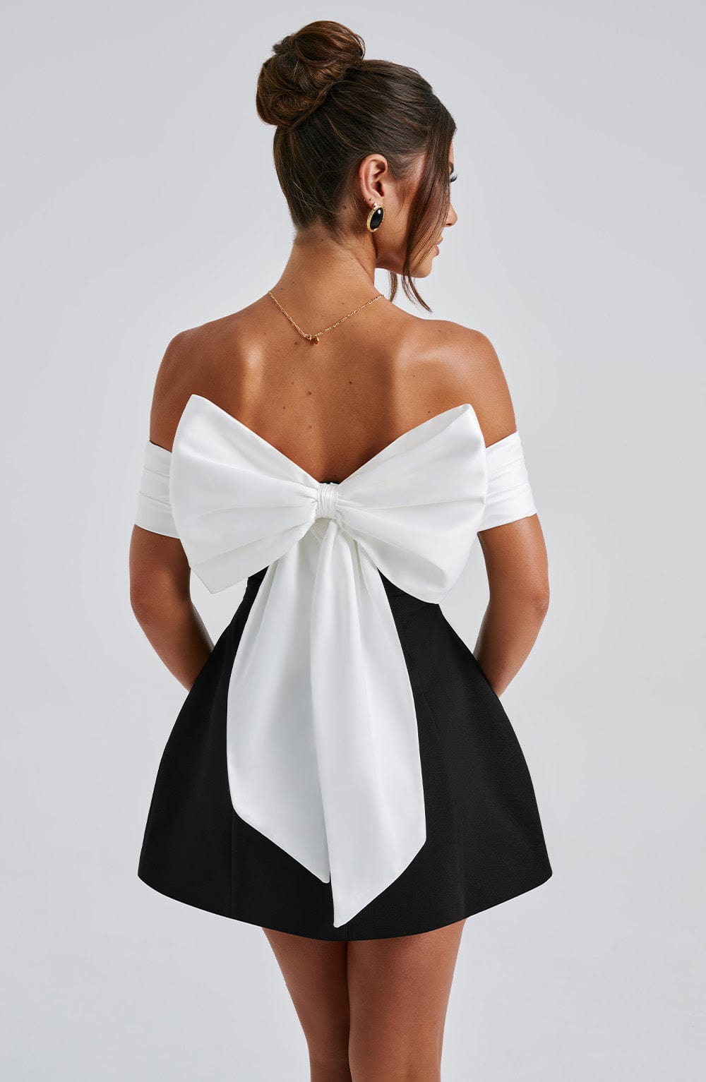 Valetti Giaro | Delta Bow-Back Bubble Mini Dress