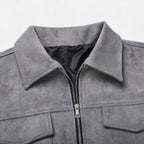 Vincenzo Suede Zip Jacket