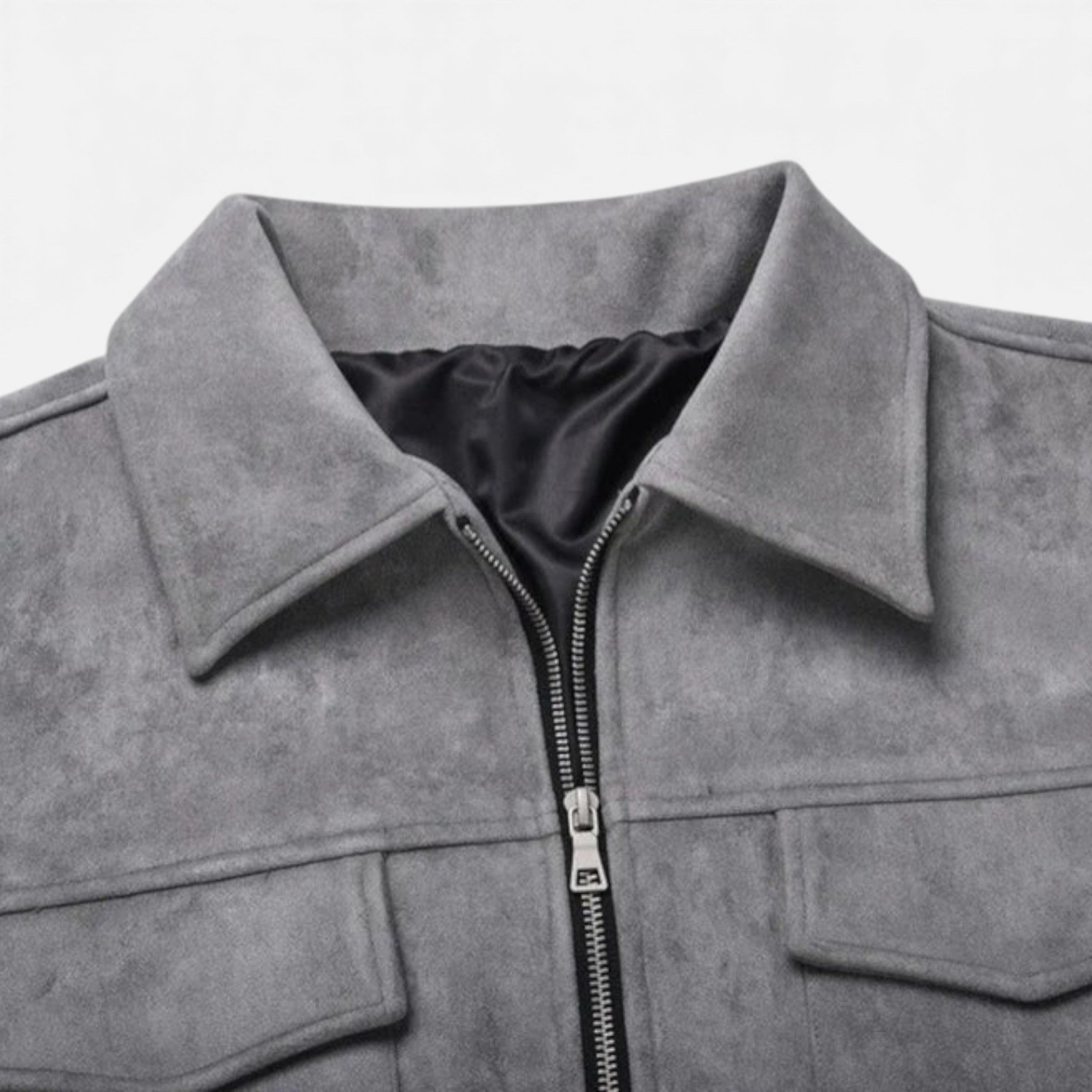 Vincenzo Suede Zip Jacket