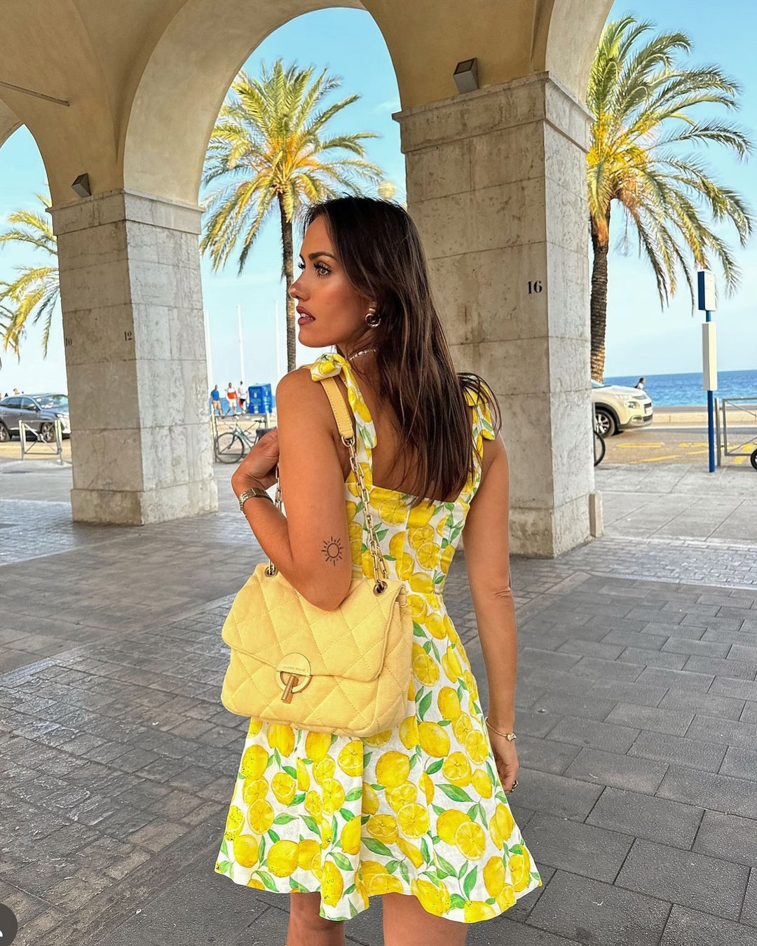 Valetti Giaro | Solina Lemon Print A-Line Summer Dress