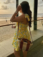 Valetti Giaro | Solina Lemon Print A-Line Summer Dress