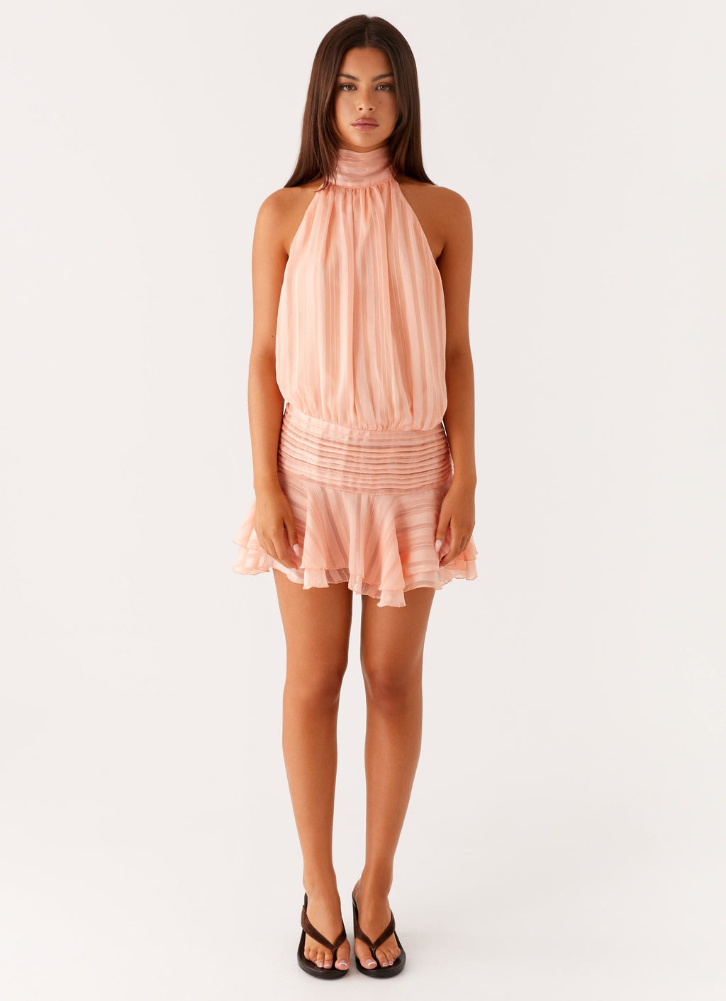 Valetti Giaro | Noor Chiffon Lace-Up Dress