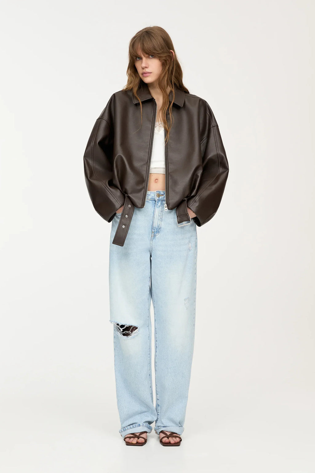 Valetti Giaro | Sophia Leather Bomber Jacket