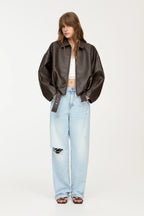 Valetti Giaro | Sophia Leather Bomber Jacket