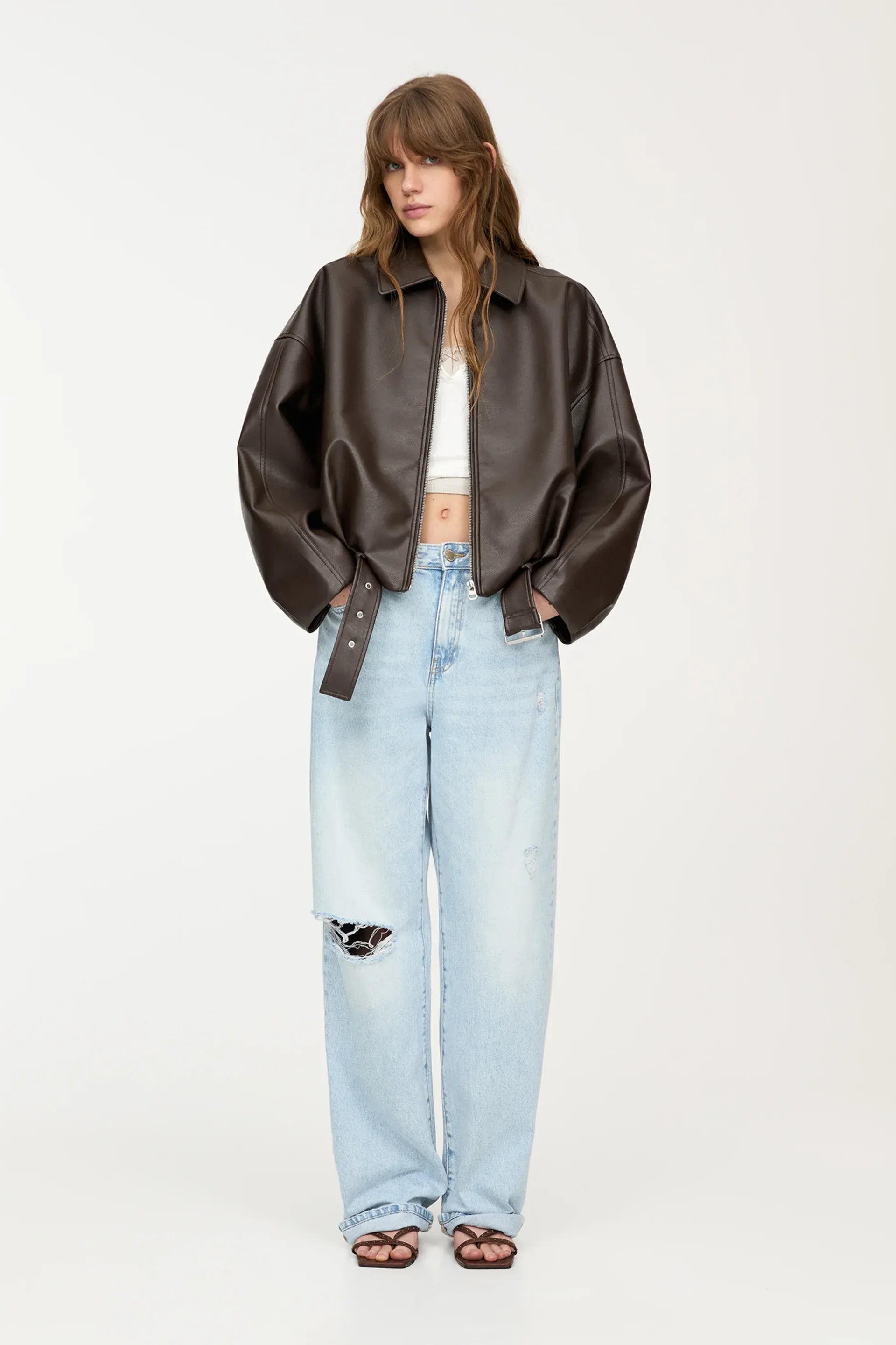 Valetti Giaro | Sophia Leather Bomber Jacket