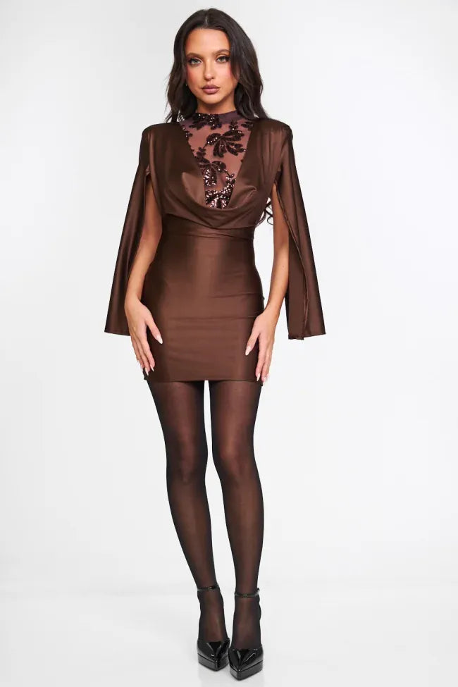 Valetti Giaro | Romy Embellished Mesh Mini Dress