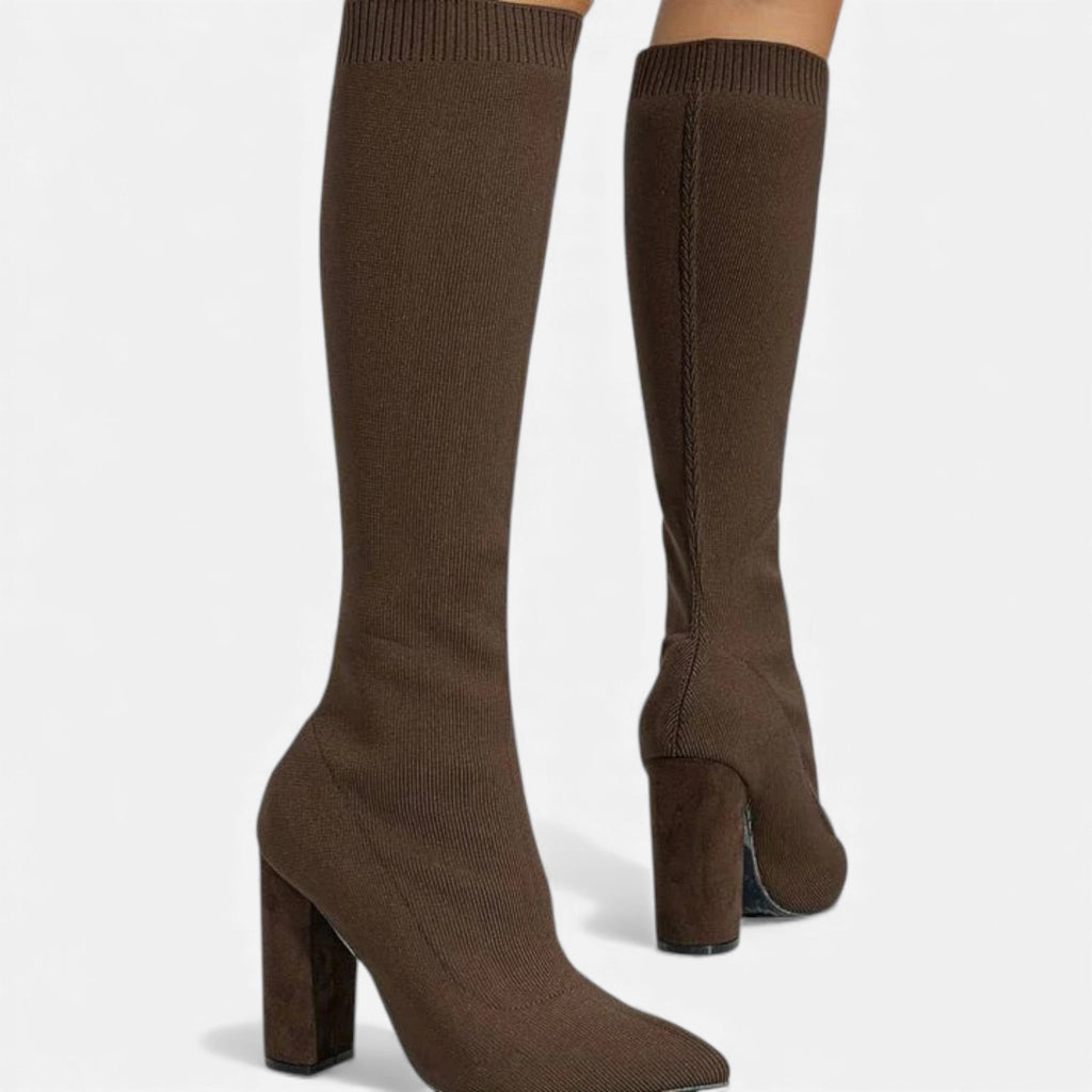 Elara Knee-High Sock Boots
