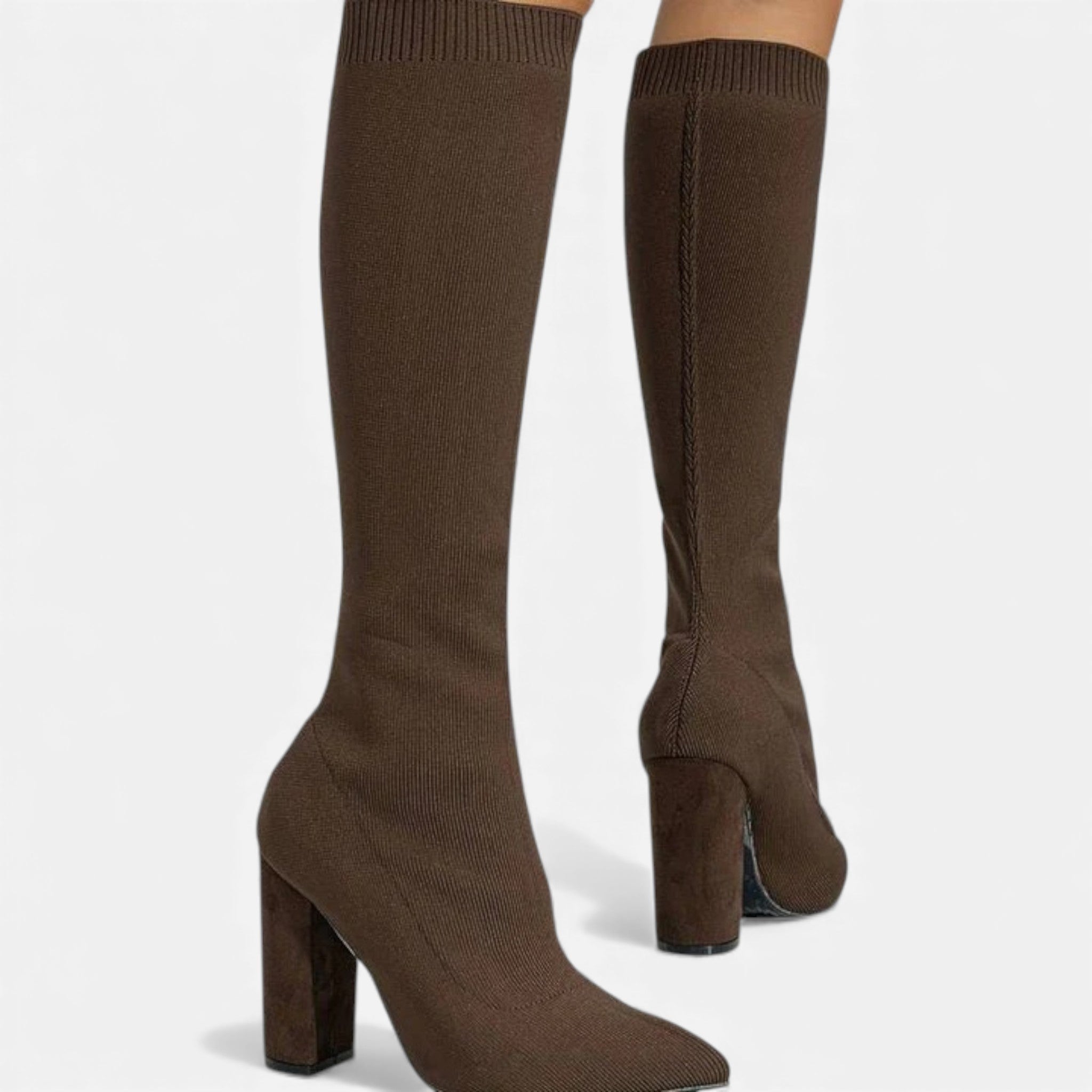 Elara Knee-High Sock Boots