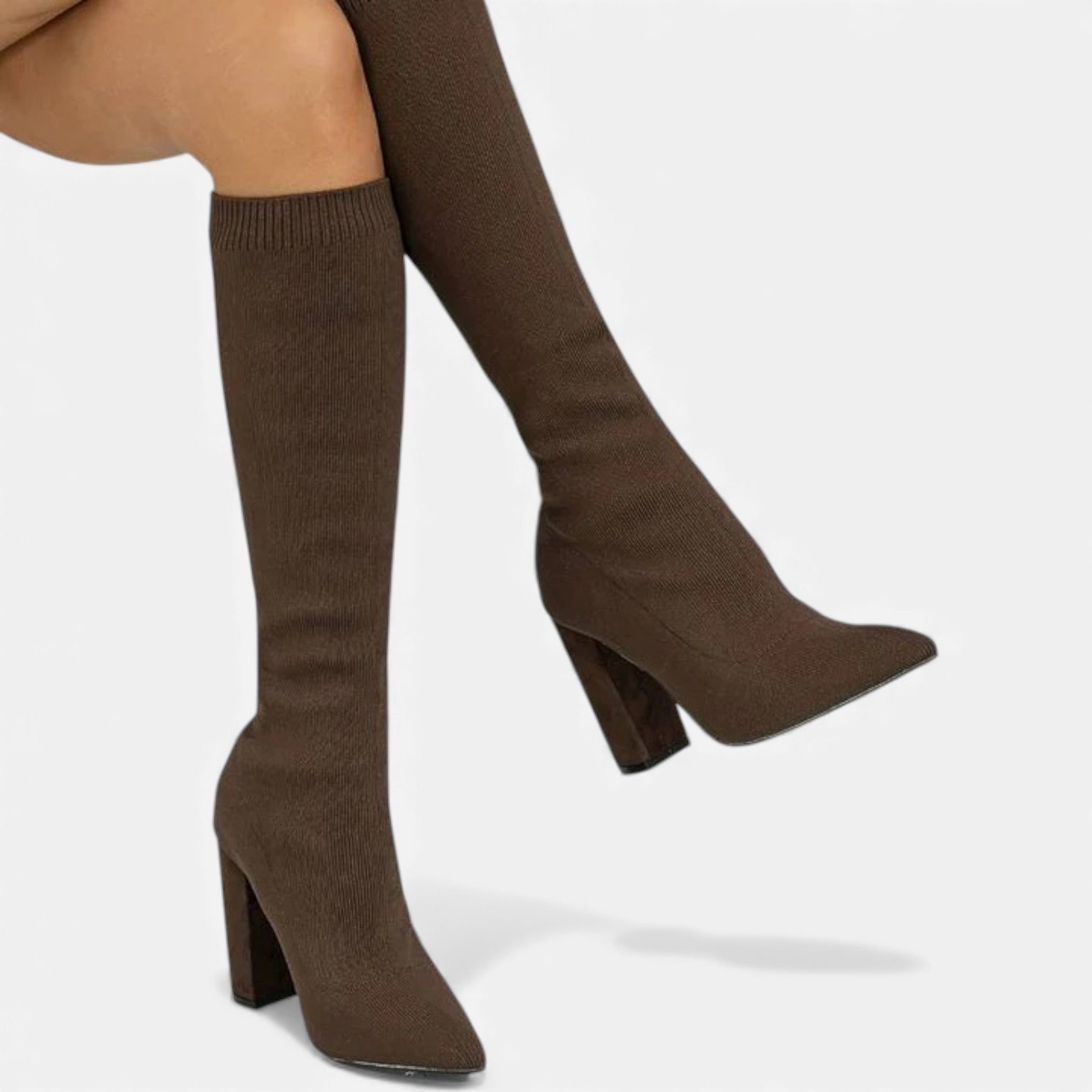 Elara Knee-High Sock Boots