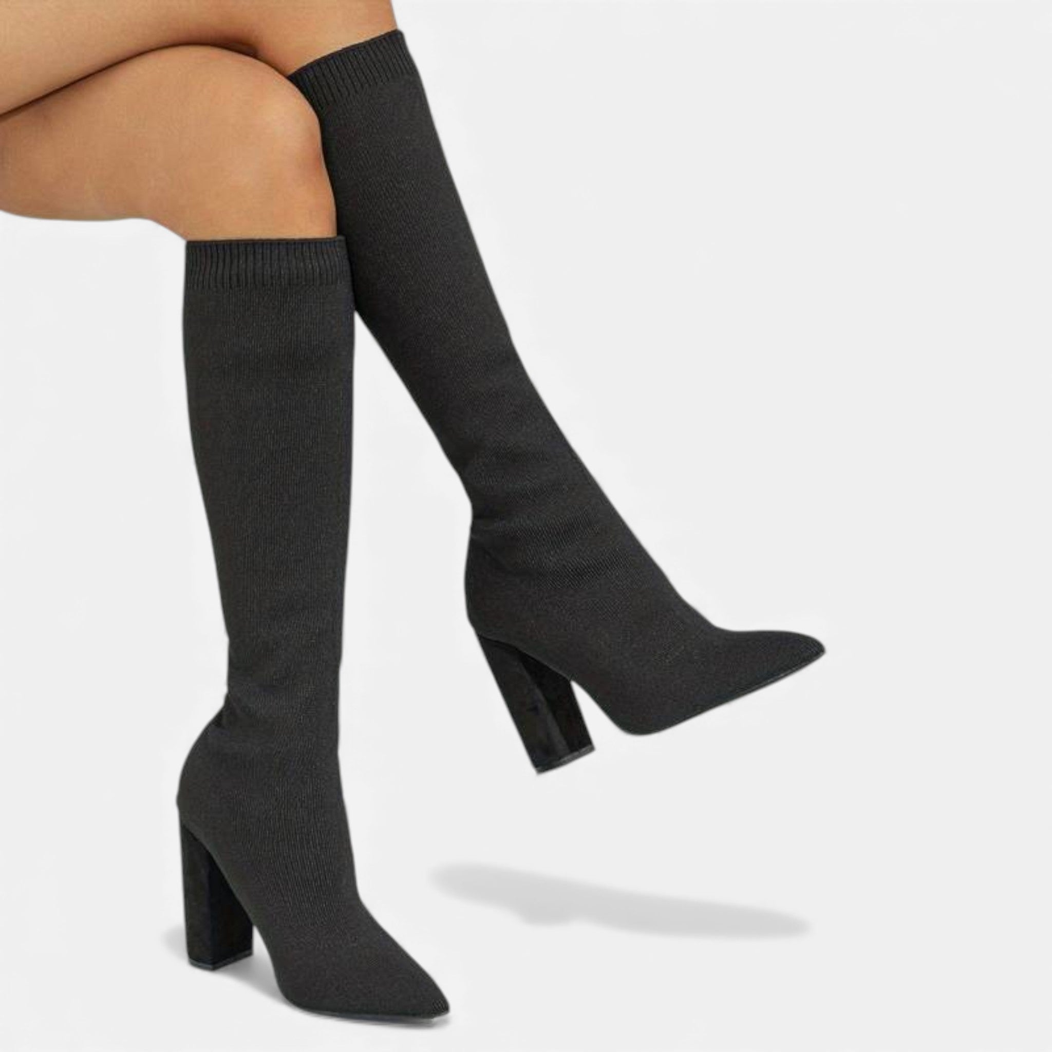 Elara Knee-High Sock Boots