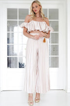 Valetti Giaro | Selene Satin Pleated Set