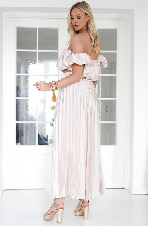 Valetti Giaro | Selene Satin Pleated Set