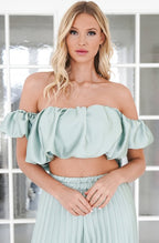 Valetti Giaro | Selene Satin Pleated Set