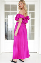 Valetti Giaro | Selene Satin Pleated Set