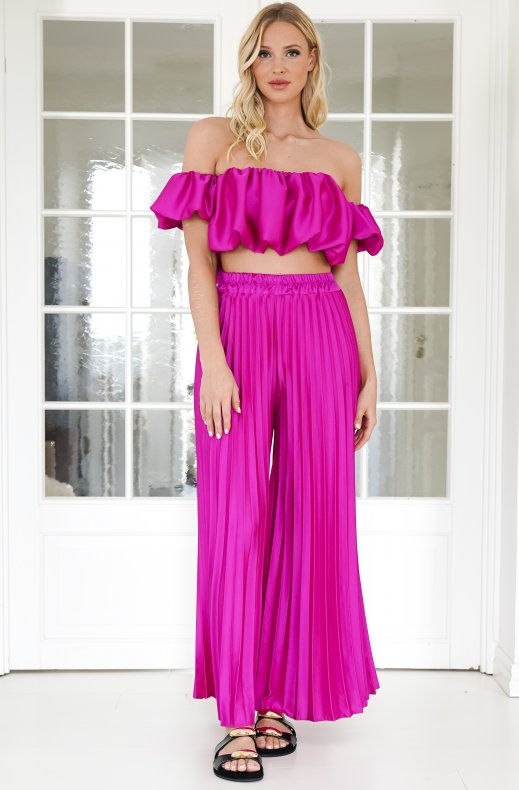 Valetti Giaro | Selene Satin Pleated Set