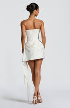 Valetti Giaro | Mona Draped Cowl Satin Mini Dress
