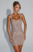 Valetti Giaro | Lumina Shimmer Mesh Mini Dress