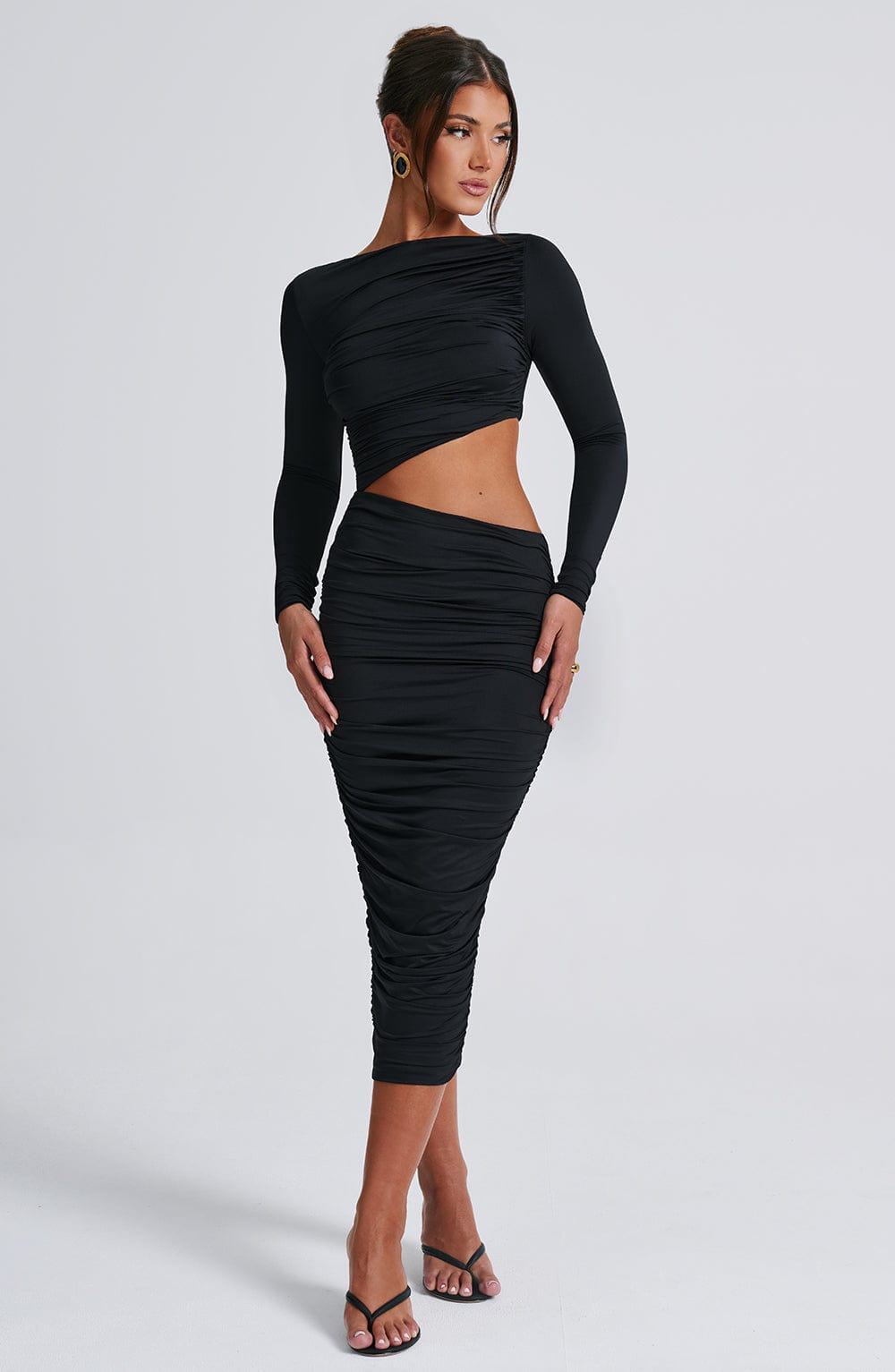 Valetti Giaro | Noelle Cut-Out Stretch Midi Dress