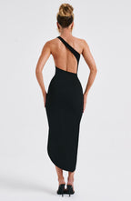 Valetti Giaro | Elara One-Shoulder Crepe Maxi Dress