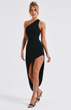 Valetti Giaro | Elara One-Shoulder Crepe Maxi Dress