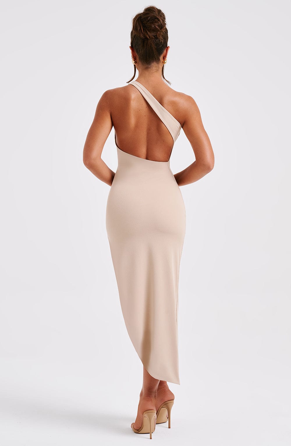 Valetti Giaro | Elara One-Shoulder Crepe Maxi Dress