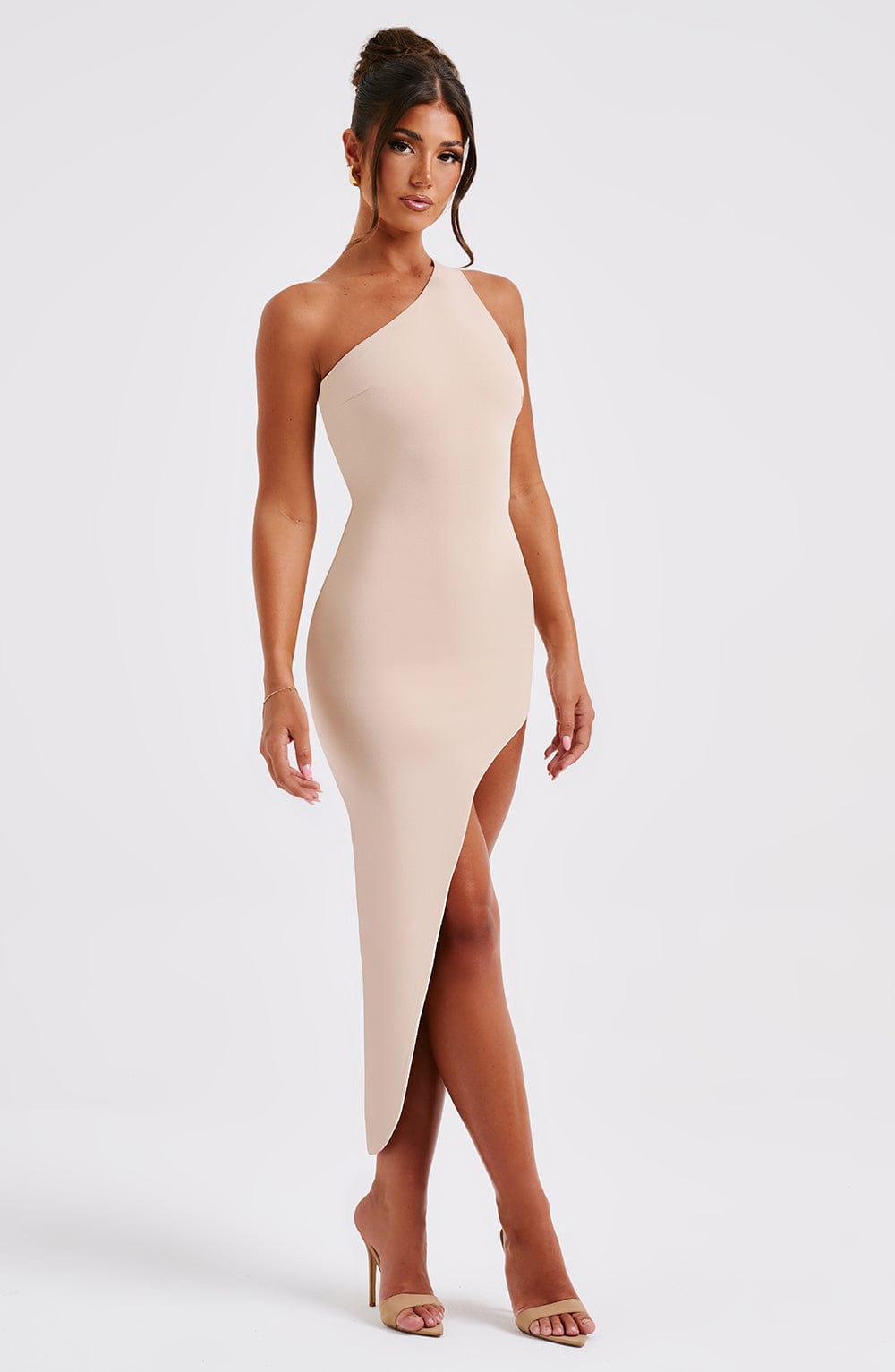 Valetti Giaro | Elara One-Shoulder Crepe Maxi Dress