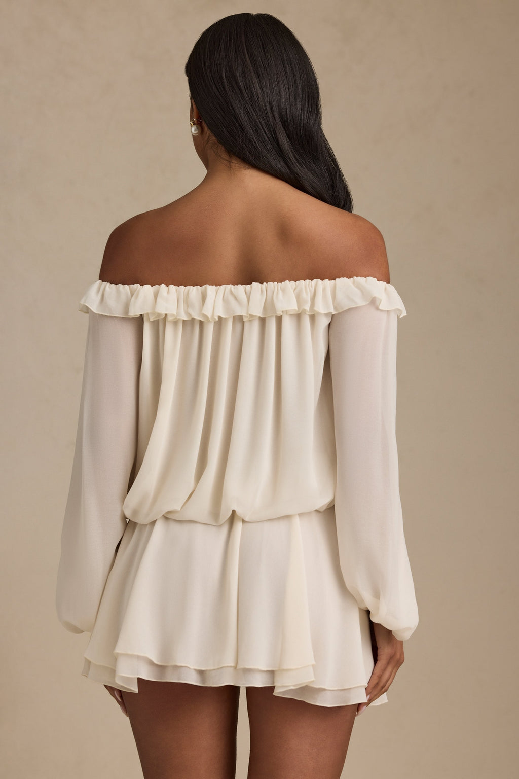 Valetti Giaro | Solena Off-Shoulder Chiffon Mini Dress