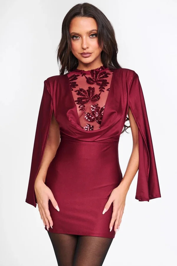Valetti Giaro | Romy Embellished Mesh Mini Dress
