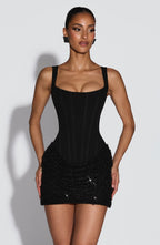 Valetti Giaro | Lindy Draped Tulle Bodycon Mini Dress