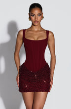 Valetti Giaro | Lindy Draped Tulle Bodycon Mini Dress
