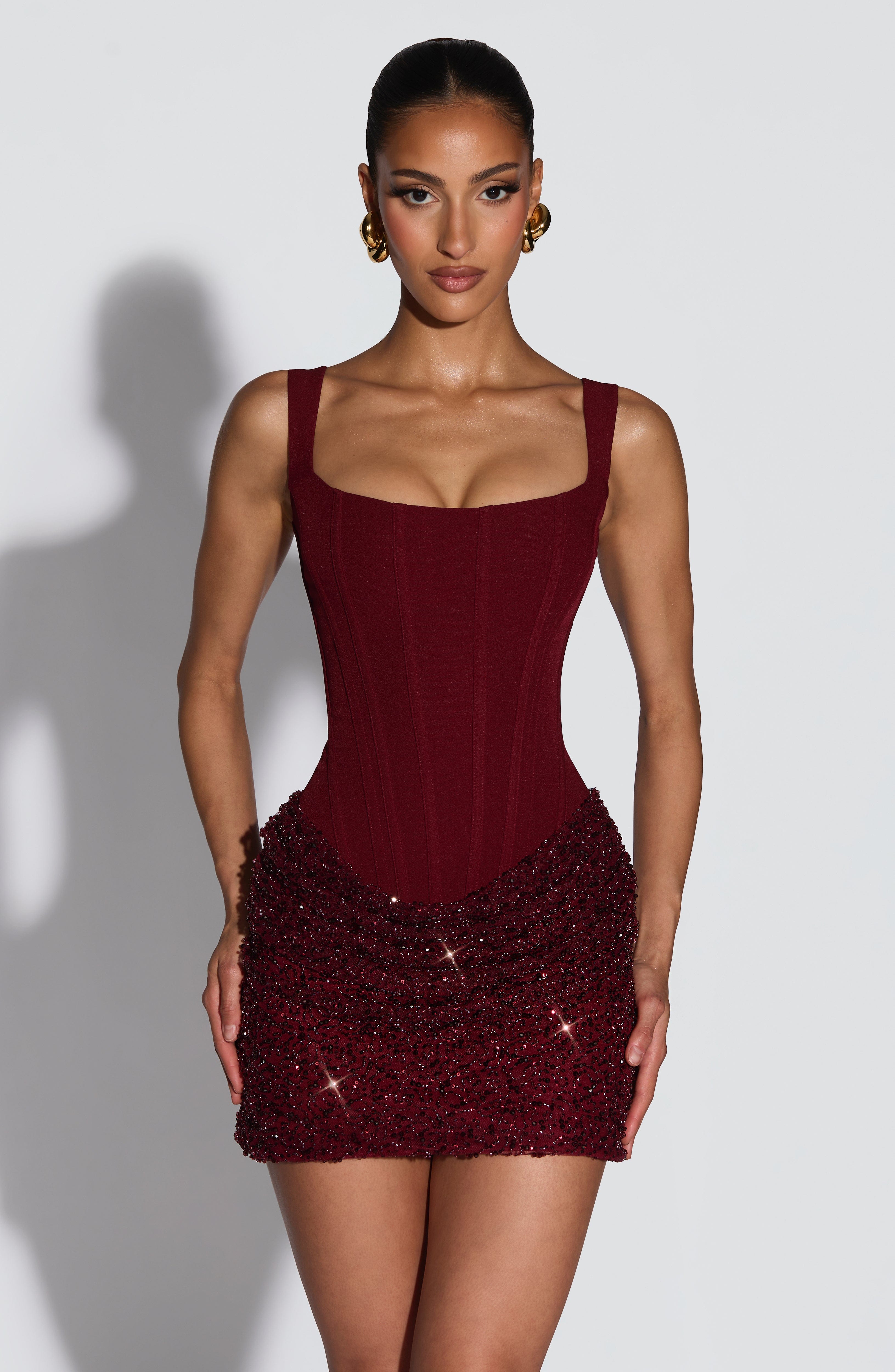 Valetti Giaro | Lindy Draped Tulle Bodycon Mini Dress